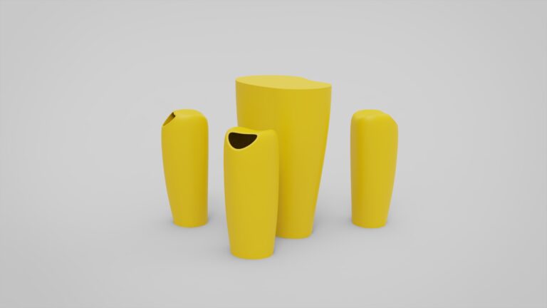 Treddy Waves - Set tavolino e sgabelli stampati in 3D - Variante colore 2